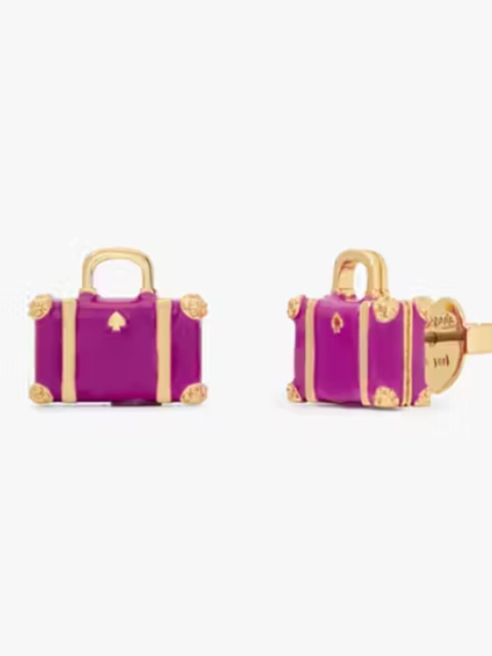 Kate Spade Away We Go Suitecase Studs - RETIRED NOVELTY!